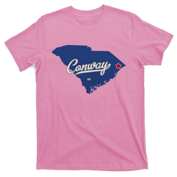 Conway South Carolina Sc Map T-Shirt