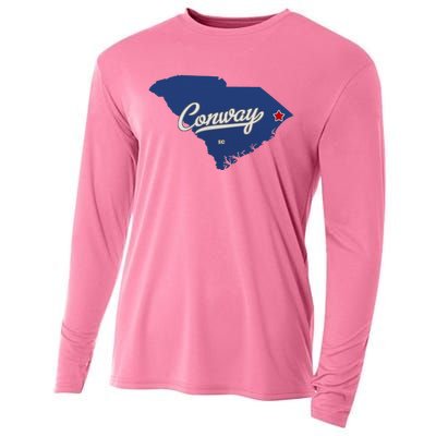 Conway South Carolina Sc Map Cooling Performance Long Sleeve Crew