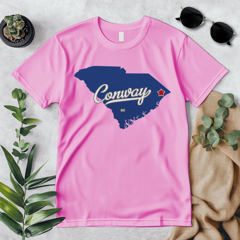 Conway South Carolina Sc Map Premium T-Shirt