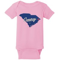 Conway South Carolina Sc Map Baby Bodysuit