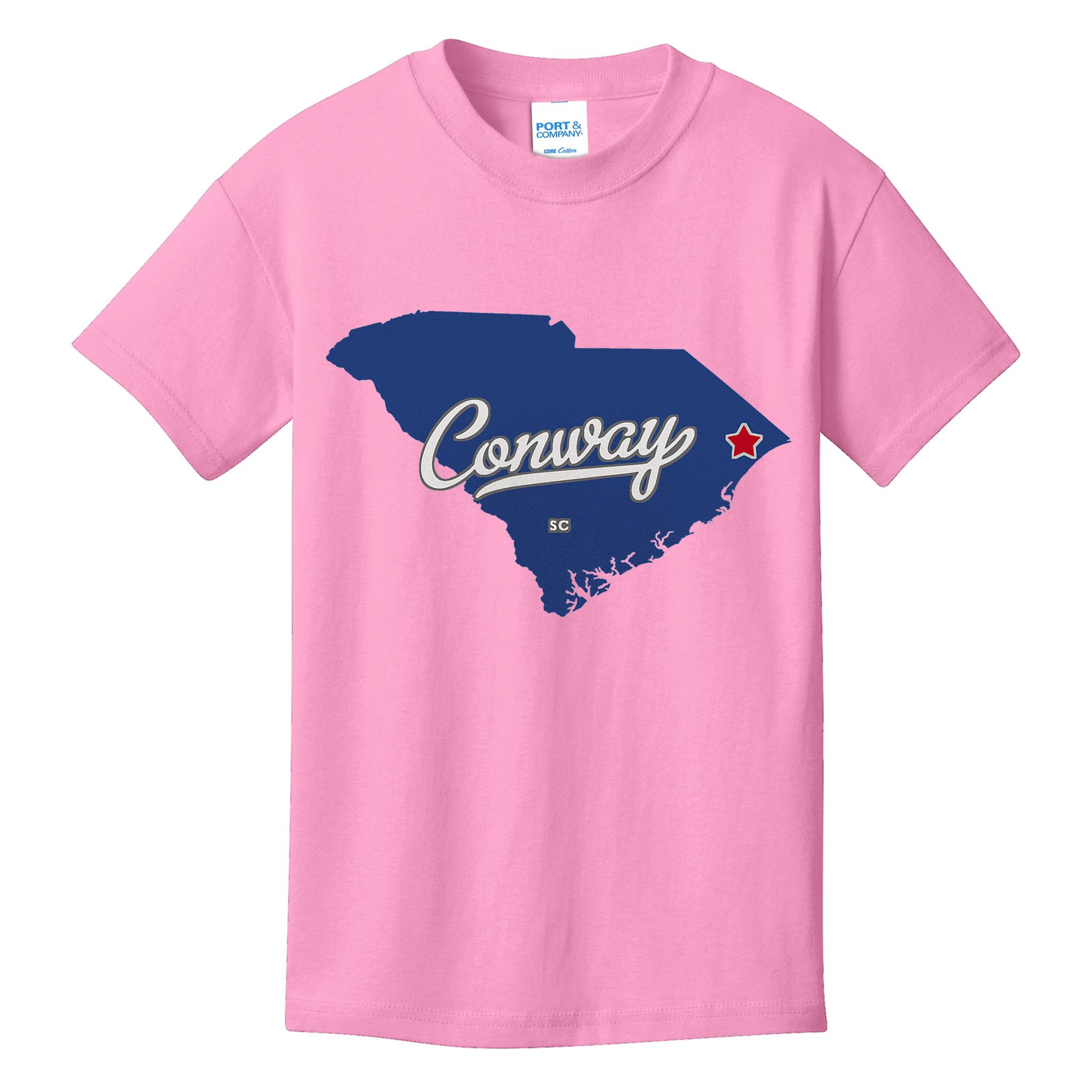 Conway South Carolina Sc Map Kids T-Shirt