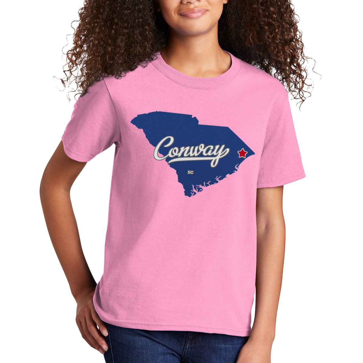 Conway South Carolina Sc Map Kids T-Shirt