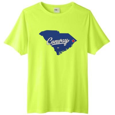 Conway South Carolina Sc Map Tall Fusion ChromaSoft Performance T-Shirt