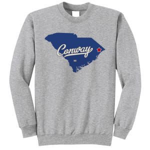 Conway South Carolina Sc Map Sweatshirt