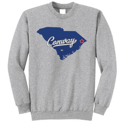 Conway South Carolina Sc Map Sweatshirt