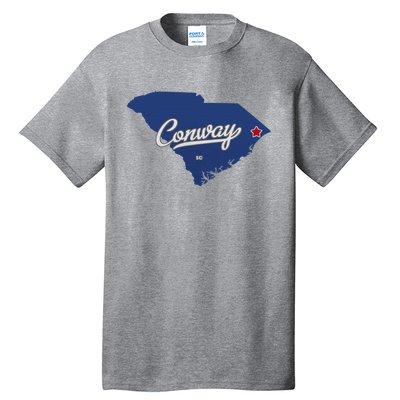 Conway South Carolina Sc Map Tall T-Shirt