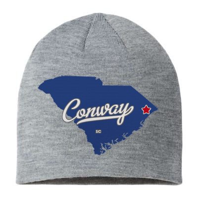 Conway South Carolina Sc Map Sustainable Beanie