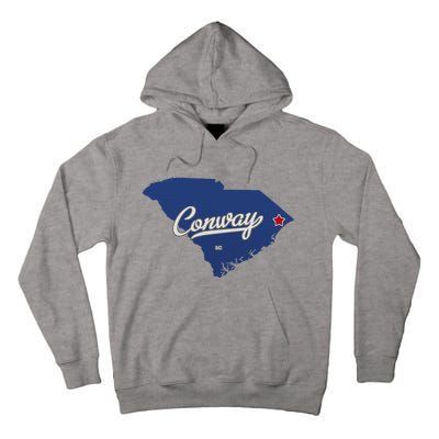 Conway South Carolina Sc Map Tall Hoodie