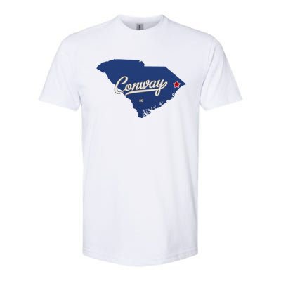 Conway South Carolina Sc Map Softstyle CVC T-Shirt