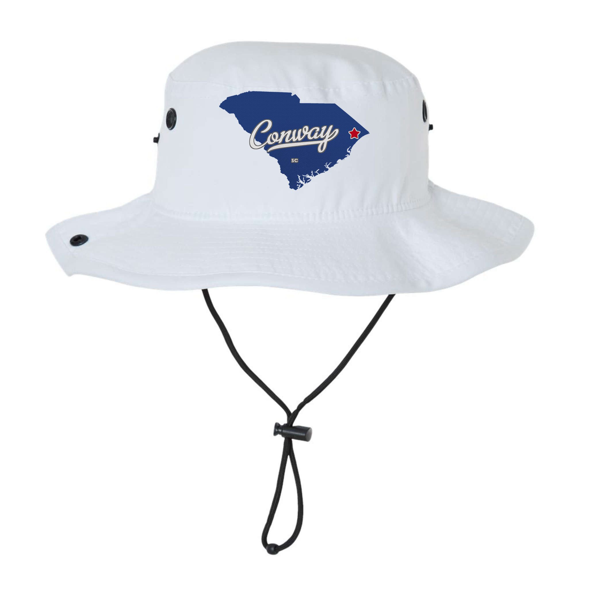 Conway South Carolina Sc Map Bucket Hat