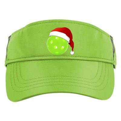 Christmas Santa Claus Hat On A Pickleball Funny Gift Adult Drive Performance Visor