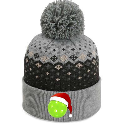 Christmas Santa Claus Hat On A Pickleball Funny Gift The Baniff Cuffed Pom Beanie