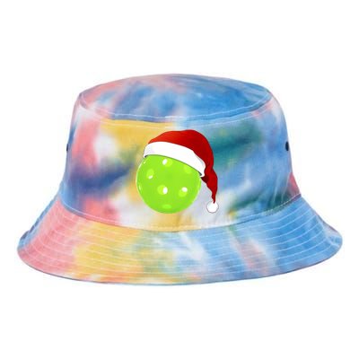 Christmas Santa Claus Hat On A Pickleball Funny Gift Tie Dye Newport Bucket Hat