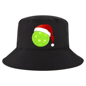 Christmas Santa Claus Hat On A Pickleball Funny Gift Cool Comfort Performance Bucket Hat