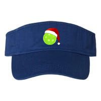 Christmas Santa Claus Hat On A Pickleball Funny Gift Valucap Bio-Washed Visor