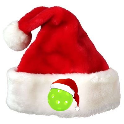 Christmas Santa Claus Hat On A Pickleball Funny Gift Premium Christmas Santa Hat