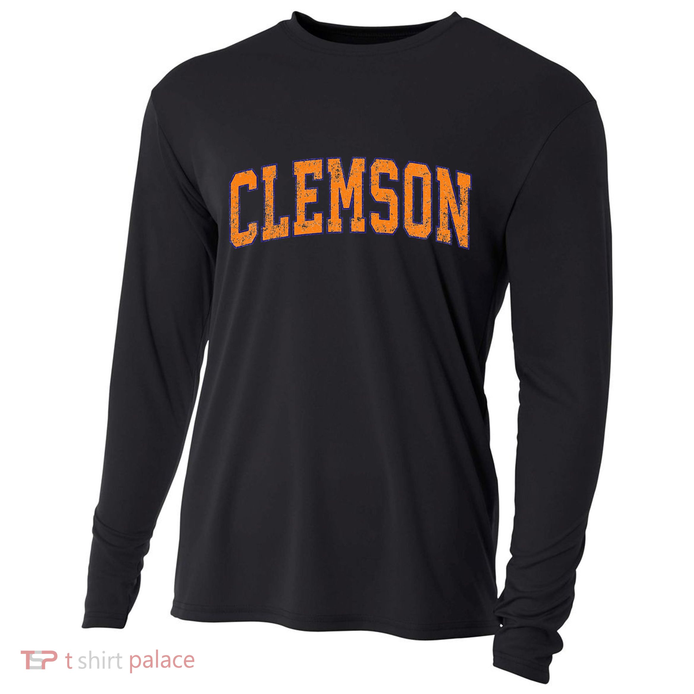 Clemson South Carolina Sc Vintage Athletic Sports Cooling Performance Long Sleeve Crew