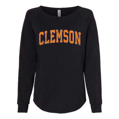 Clemson South Carolina Sc Vintage Athletic Sports Womens California Wash Sweatshirt