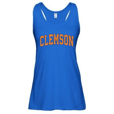 Clemson South Carolina Sc Vintage Athletic Sports Ladies Essential Flowy Tank