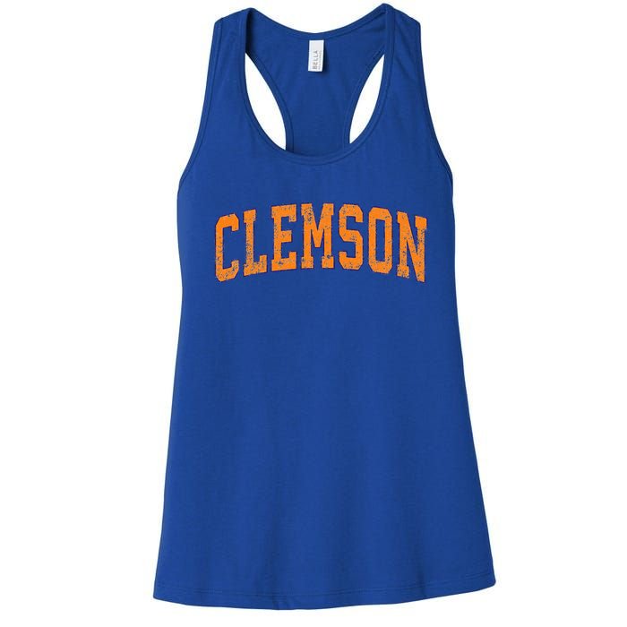 Clemson South Carolina Sc Vintage Athletic Sports Women's Racerback Tank