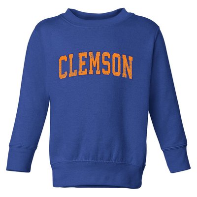 Clemson South Carolina Sc Vintage Athletic Sports Toddler Sweatshirt