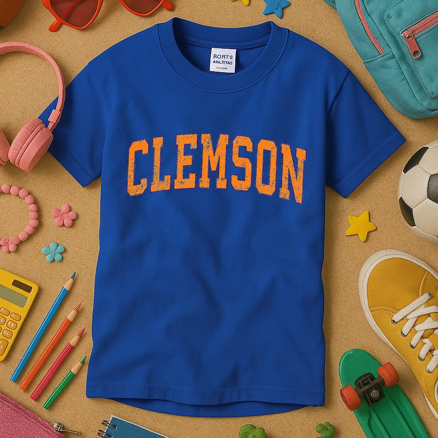 Clemson South Carolina Sc Vintage Athletic Sports Kids T-Shirt