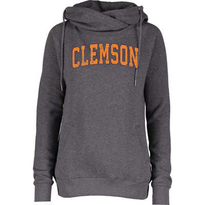 Clemson South Carolina Sc Vintage Athletic Sports Womens Funnel Neck Pullover Hood