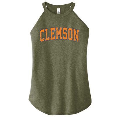 Clemson South Carolina Sc Vintage Athletic Sports Women's Perfect Tri Rocker Tank