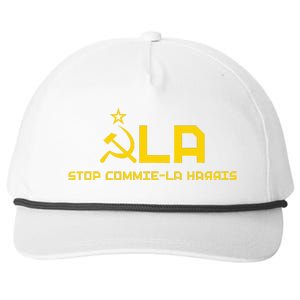 Commiela Stop Commie La Harris Stop Kamala Trump 2024 Snapback Five-Panel Rope Hat