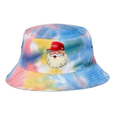 Christmas Santa Claus Donald Trump Make America Great Again Tie Dye Newport Bucket Hat