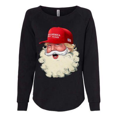 Christmas Santa Claus Donald Trump Make America Great Again Womens California Wash Sweatshirt