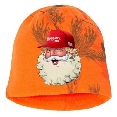 Christmas Santa Claus Donald Trump Make America Great Again Kati - Camo Knit Beanie