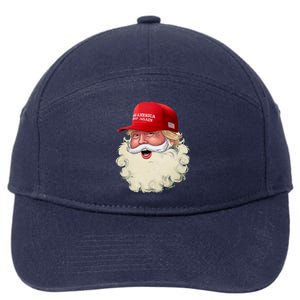 Christmas Santa Claus Donald Trump Make America Great Again 7-Panel Snapback Hat