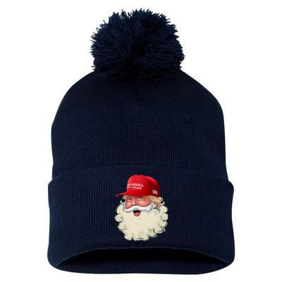 Christmas Santa Claus Donald Trump Make America Great Again Pom Pom 12in Knit Beanie