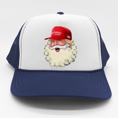 Christmas Santa Claus Donald Trump Make America Great Again Trucker Hat