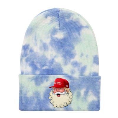 Christmas Santa Claus Donald Trump Make America Great Again Tie Dye 12in Knit Beanie