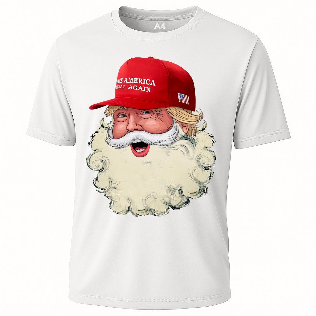 Christmas Santa Claus Donald Trump Make America Great Again Cooling Performance Crew T-Shirt