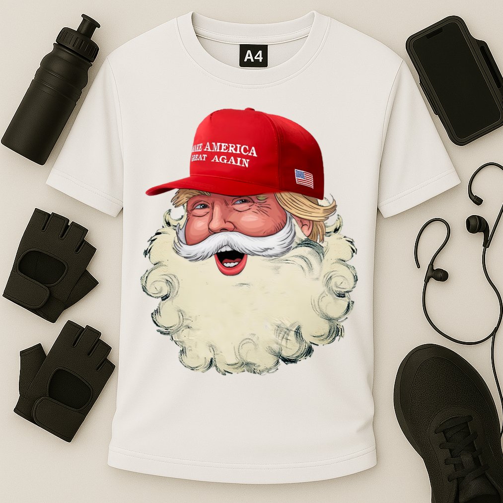 Christmas Santa Claus Donald Trump Make America Great Again Cooling Performance Crew T-Shirt