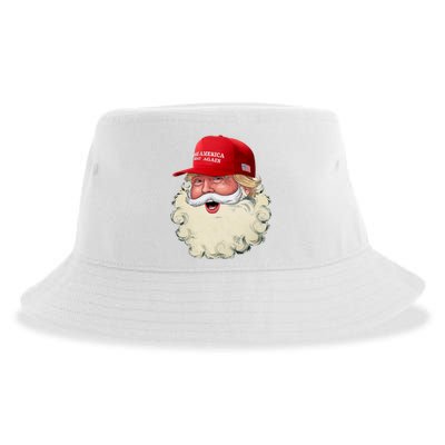 Christmas Santa Claus Donald Trump Make America Great Again Sustainable Bucket Hat