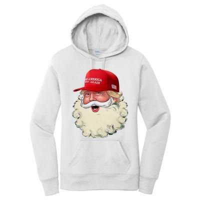 Christmas Santa Claus Donald Trump Make America Great Again Women's Pullover Hoodie