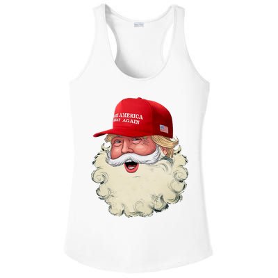Christmas Santa Claus Donald Trump Make America Great Again Ladies PosiCharge Competitor Racerback Tank