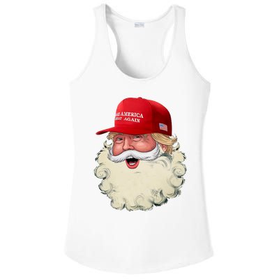 Christmas Santa Claus Donald Trump Make America Great Again Ladies PosiCharge Competitor Racerback Tank