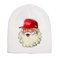 Christmas Santa Claus Donald Trump Make America Great Again Short Acrylic Beanie