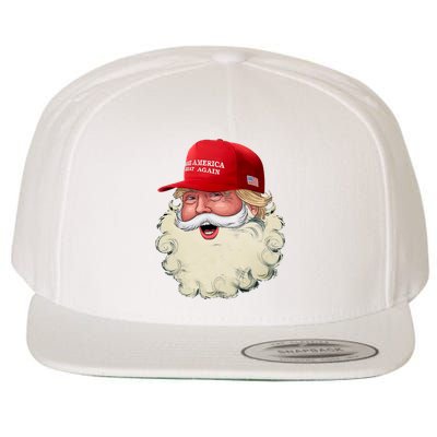 Christmas Santa Claus Donald Trump Make America Great Again Wool Snapback Cap