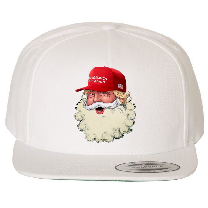 Christmas Santa Claus Donald Trump Make America Great Again Wool Snapback Cap