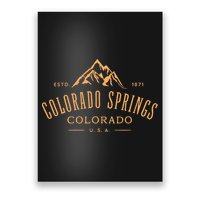 Colorado Springs Colorado Awesome Mountain Design Souvenir Poster