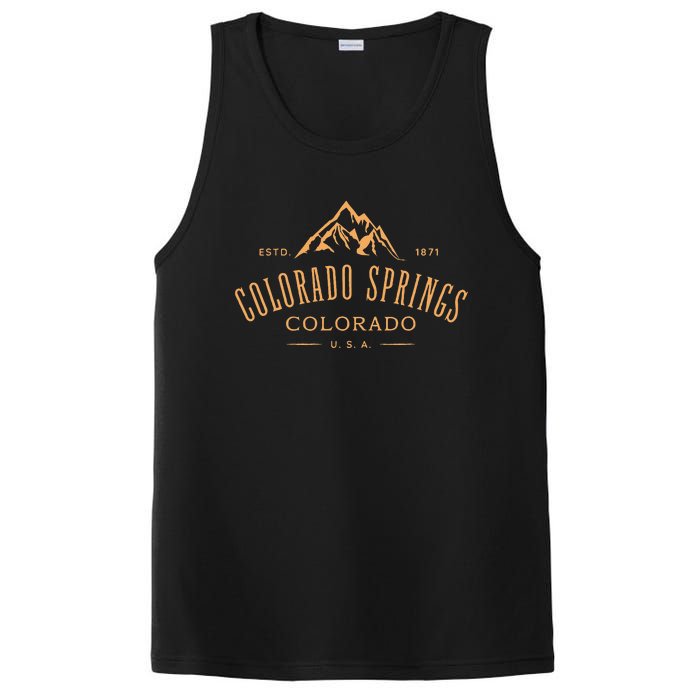 Colorado Springs Colorado Awesome Mountain Design Souvenir PosiCharge Competitor Tank