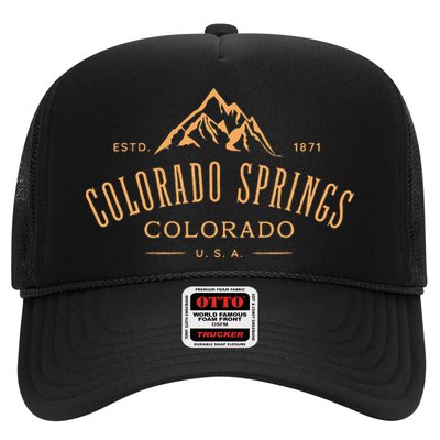 Colorado Springs Colorado Awesome Mountain Design Souvenir Hat