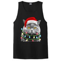 Cat Santa Christmas Tree Lights Xmas Girls Boy Meowy Catmas PosiCharge Competitor Tank