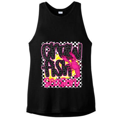 Crawfish Season Crawfish Boil Lobster Cajun  Women Ladies PosiCharge Tri-Blend Wicking Tank